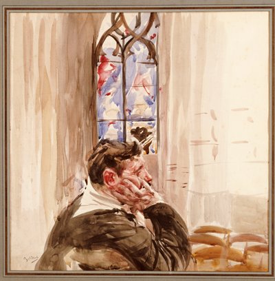 Retrato de un hombre en una iglesia, 1900 de Giovanni Boldini