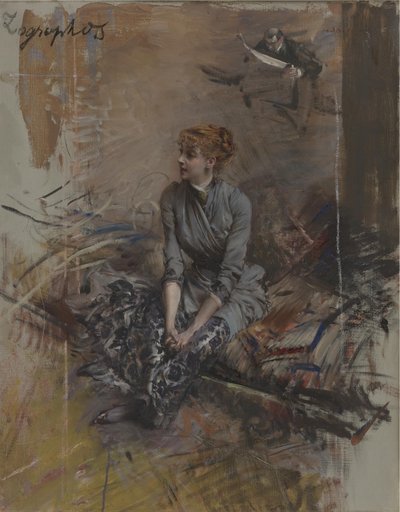 Retrato de la actriz Gabrielle Réjane 1856-1920 de Giovanni Boldini