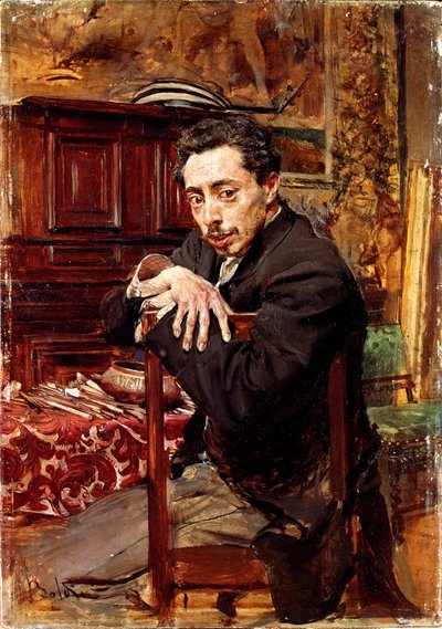 Retrato del pintor Joaquín Araujo Ruano. Pintura de Giovanni Boldini (1842-1931) circa 1889. Pistoia, Collezione Boldini de Giovanni Boldini