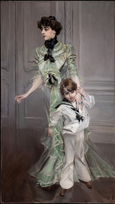 Retrato de la señora Hugo y su hijo de Giovanni Boldini