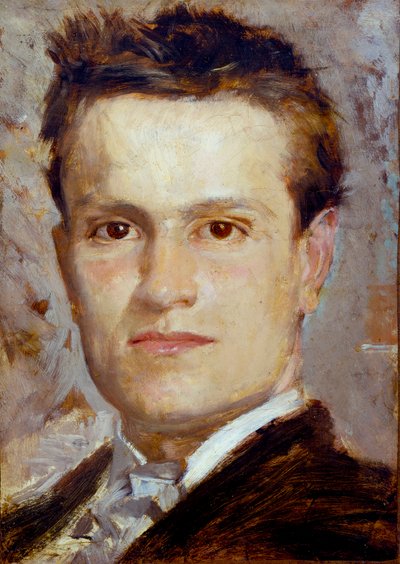 Autorretrato, c.1865 (óleo sobre papel sobre tabla) de Giovanni Boldini