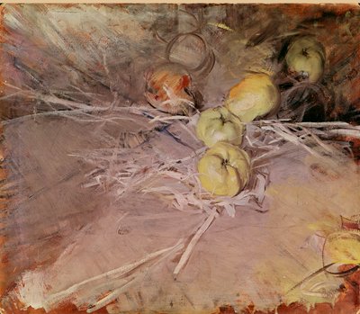 Naturaleza muerta de manzanas Calville de Giovanni Boldini
