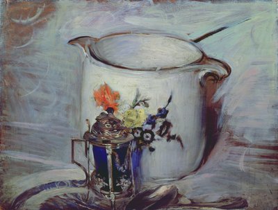 Naturaleza muerta con tarro de mostaza y jarra de Giovanni Boldini