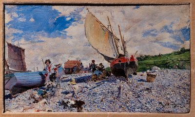 La playa de Etretat de Giovanni Boldini