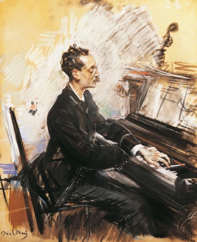 El Pianista Rey Colaco, por Giovanni Boldini de Giovanni Boldini