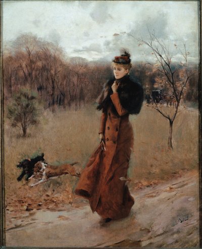 El paseo al parque en Nápoles de Giovanni Boldini