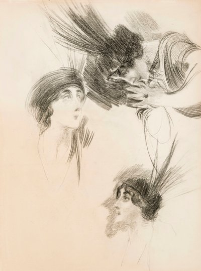Tres Estudios para El Retrato de Dora di Rudinì Labouchère de Giovanni Boldini