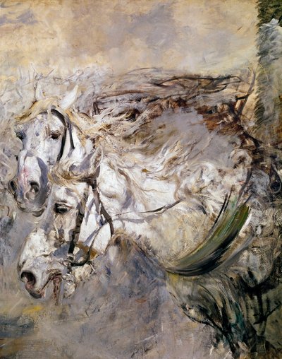 Dos caballos blancos de Giovanni Boldini