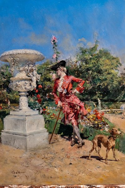 Joven marqués en Versalles, detalle de Giovanni Boldini