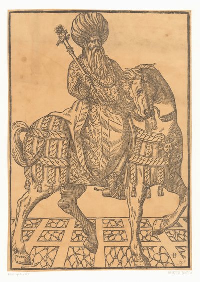 Hombre con turbante a caballo de Giovanni Britto