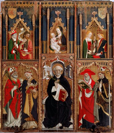 Retablo Reghezza: Santa Dominica en el trono de Giovanni Canavesio