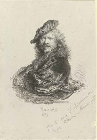 Retrato de Rembrandt Harmensz. del Rin de Giovanni Caramelli