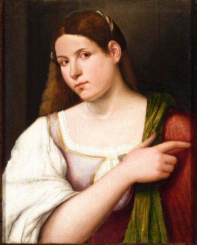 Retrato de una joven de Giovanni de Busi Cariani
