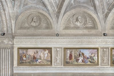 Decapitación de San Santiago y el martirio de San Simón y San Judas Tadeo de Giovanni Chiarini