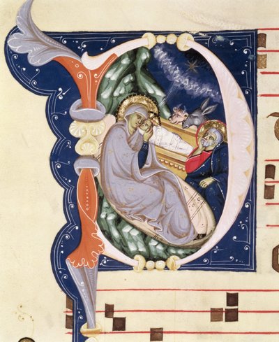 Ms 561 f.31v Inicial historiada 