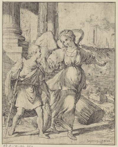 Tobias en de engel de Giovanni Citosibio Guidi