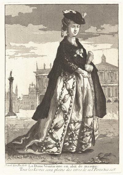 La Dame Venitienne en abit de masque de Giovanni David