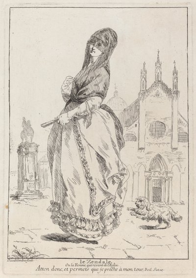 La Zendale (Mujer con Capucha, o la Mujer Volviendo de la Iglesia) de Giovanni David