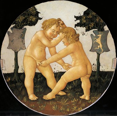 Putti jugando (detalle) de Giovanni Di Ser Giovanni Lo Scheggia Guidi