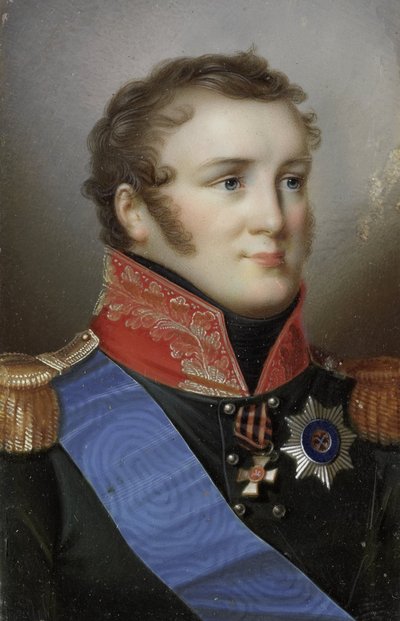 Retrato de Alejandro I (1777-1825), Emperador de Rusia de Giovanni Domenico Bossi