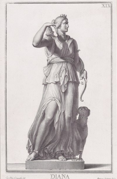 Estatua de Diana, 1734 de Giovanni Domenico Campiglia
