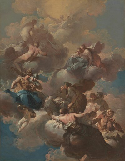 Boceto para un fresco de techo de Giovanni Domenico Ferretti da Imola