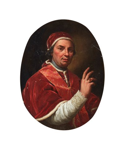 Retrato del Papa Clemente Xiv (óleo sobre cobre) de Giovanni Domenico Porta