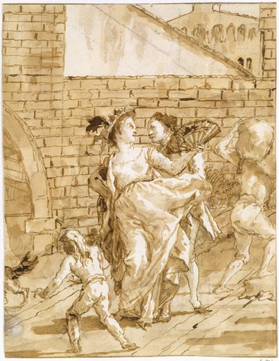 Un coqueteo de Giovanni Domenico Tiepolo