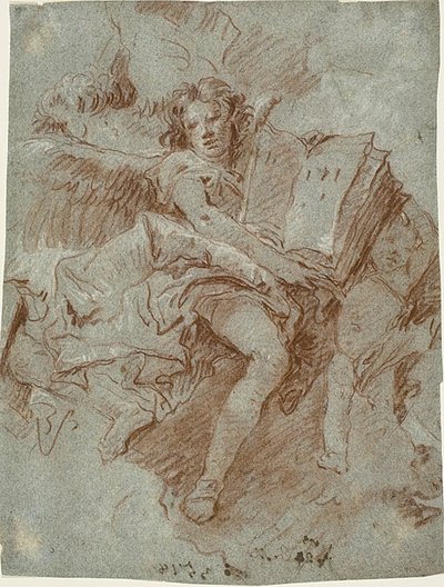 Un ángel con un libro de Giovanni Domenico Tiepolo