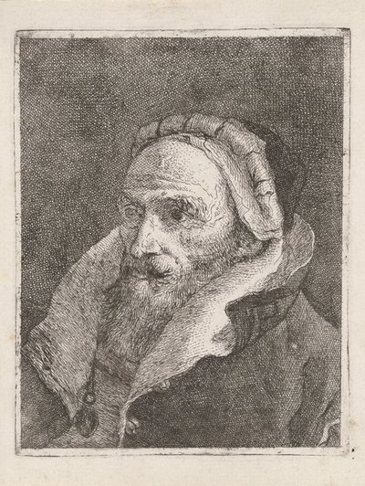 Anciano barbudo con gorra, de la Raccolta di Teste (Colección de cabezas) de Giovanni Domenico Tiepolo