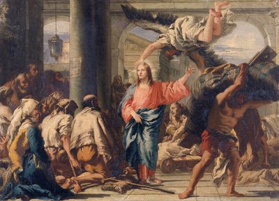 Cristo en la piscina de Betesda de Giovanni Domenico Tiepolo