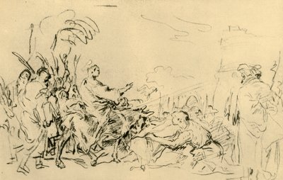 Entrada de Cristo en Jerusalén, c. 1759, 1928 de Giovanni Domenico Tiepolo