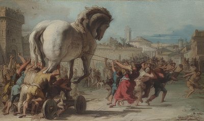 La procesión del caballo de Troya a Troya de Giovanni Domenico Tiepolo