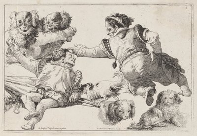enanos y perros de Giovanni Domenico Tiepolo