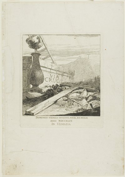 Frontispicio del Vía Crucis de Giovanni Domenico Tiepolo
