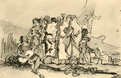 Grupo de Hombres Jóvenes y Viejos de Giovanni Domenico Tiepolo