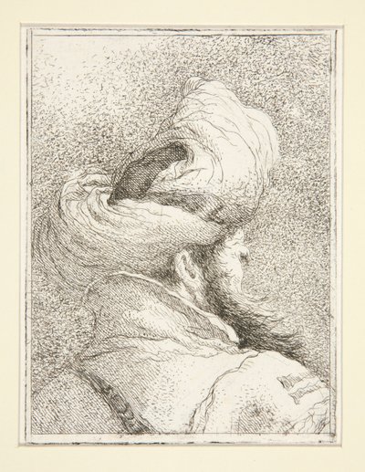 Cabeza de Turco, de la serie Raccolta di Teste, Libro Secondo (Colección de Cabezas, Libro Dos) de Giovanni Domenico Tiepolo