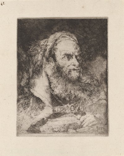 Cabeza de oriental, libro en mano, de la Raccolta di Teste (Colección de cabezas) de Giovanni Domenico Tiepolo