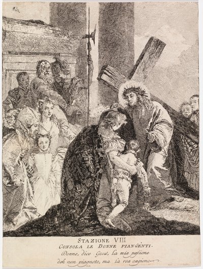 Jesús consuela a las lloronas de Jerusalén de Giovanni Domenico Tiepolo