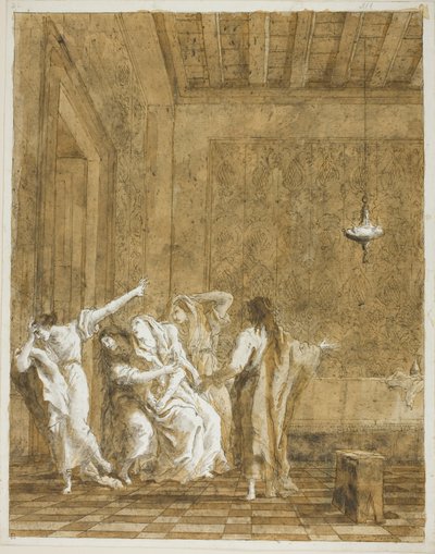 Jesús en la casa de Jairo de Giovanni Domenico Tiepolo