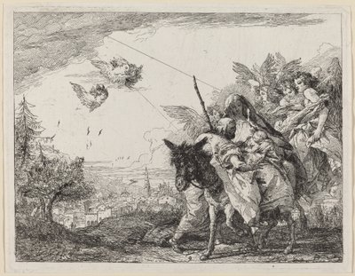 José, de Pie, Adora al Niño de Giovanni Domenico Tiepolo