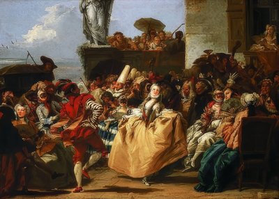 Escena de carnaval o El minué. 1745/50 de Giovanni Domenico Tiepolo