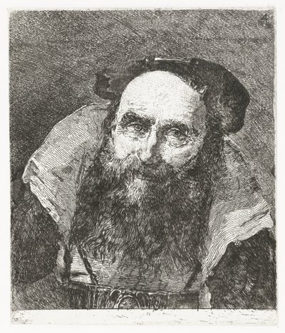 anciano sonriente Colección de cabezas (título de la serie) Raccolta di Teste (título de la serie) de Giovanni Domenico Tiepolo