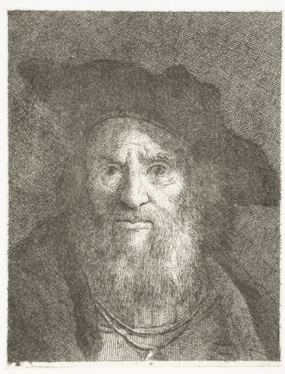 hombre con boina Colección de cabezas (título de la serie) Raccolta di Teste (título de la serie) de Giovanni Domenico Tiepolo