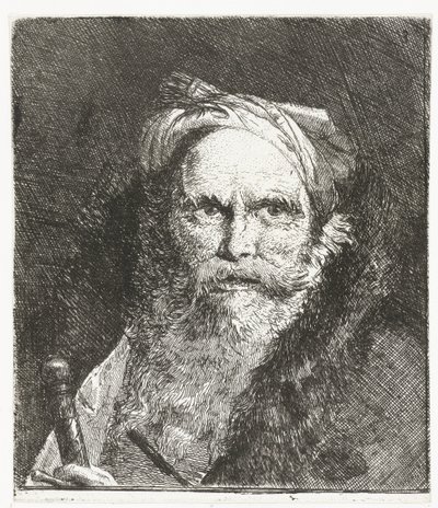 hombre con espada Colección de cabezas (título de la serie) Raccolta di Teste (título de la serie) de Giovanni Domenico Tiepolo