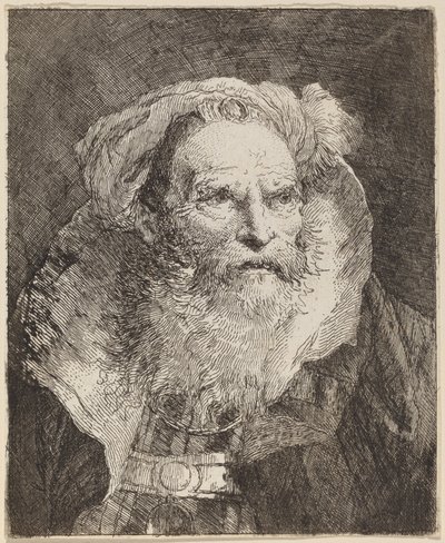 Viejo meditando de Giovanni Domenico Tiepolo