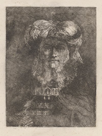 Viejo a la manera de Rembrandt, de la Raccolta di Teste (Colección de cabezas) de Giovanni Domenico Tiepolo