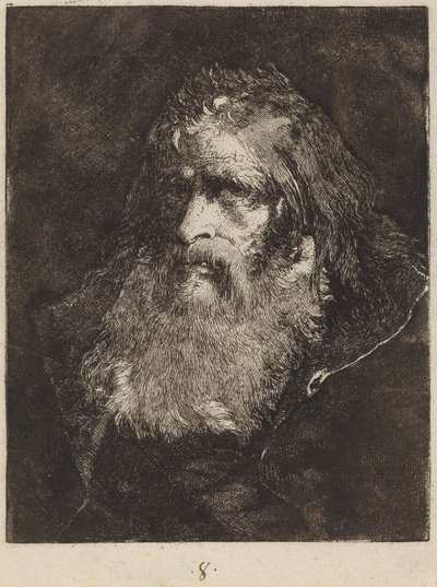Viejo con Cabeza Desnuda de Giovanni Domenico Tiepolo