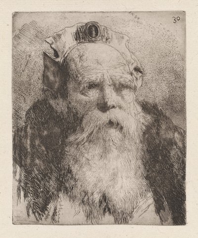 Viejo con barba, de la Raccolta di Teste (Colección de cabezas) de Giovanni Domenico Tiepolo