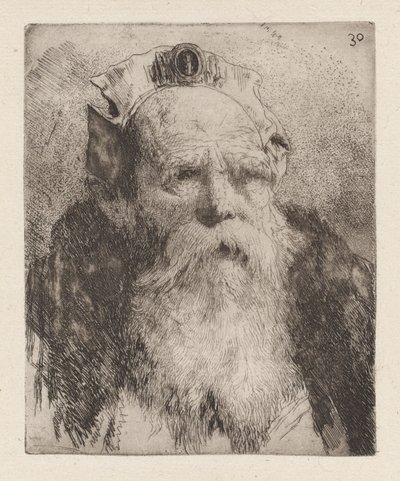 Anciano con barba, de la Raccolta di Teste (Colección de cabezas) de Giovanni Domenico Tiepolo